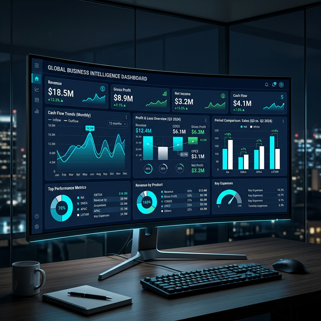 Dashboard financiero BI tiempo real control gestión PyME Austral Deploy